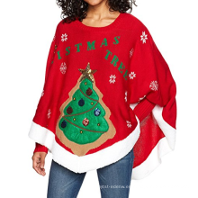 PK1879HX Christmas Sweater Poncho Tree